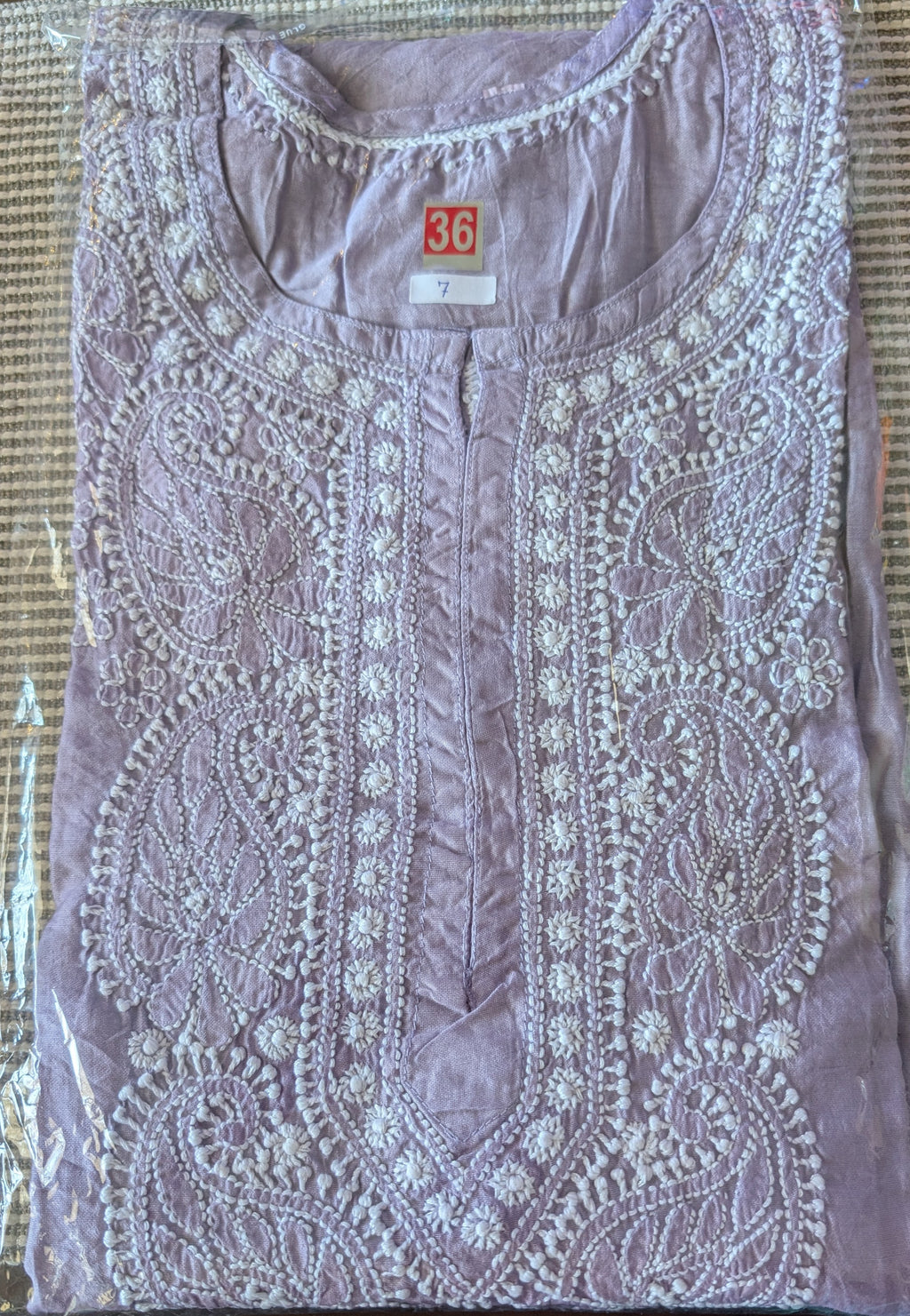 Chanderi Chikankari Kurti
