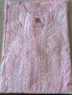Chanderi Chikankari Kurti