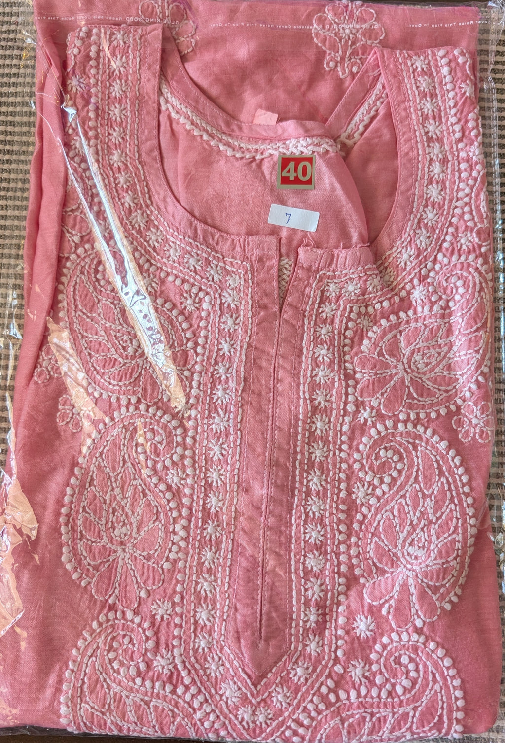 Chanderi Chikankari Kurti