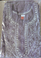 Chanderi Chikankari Kurti