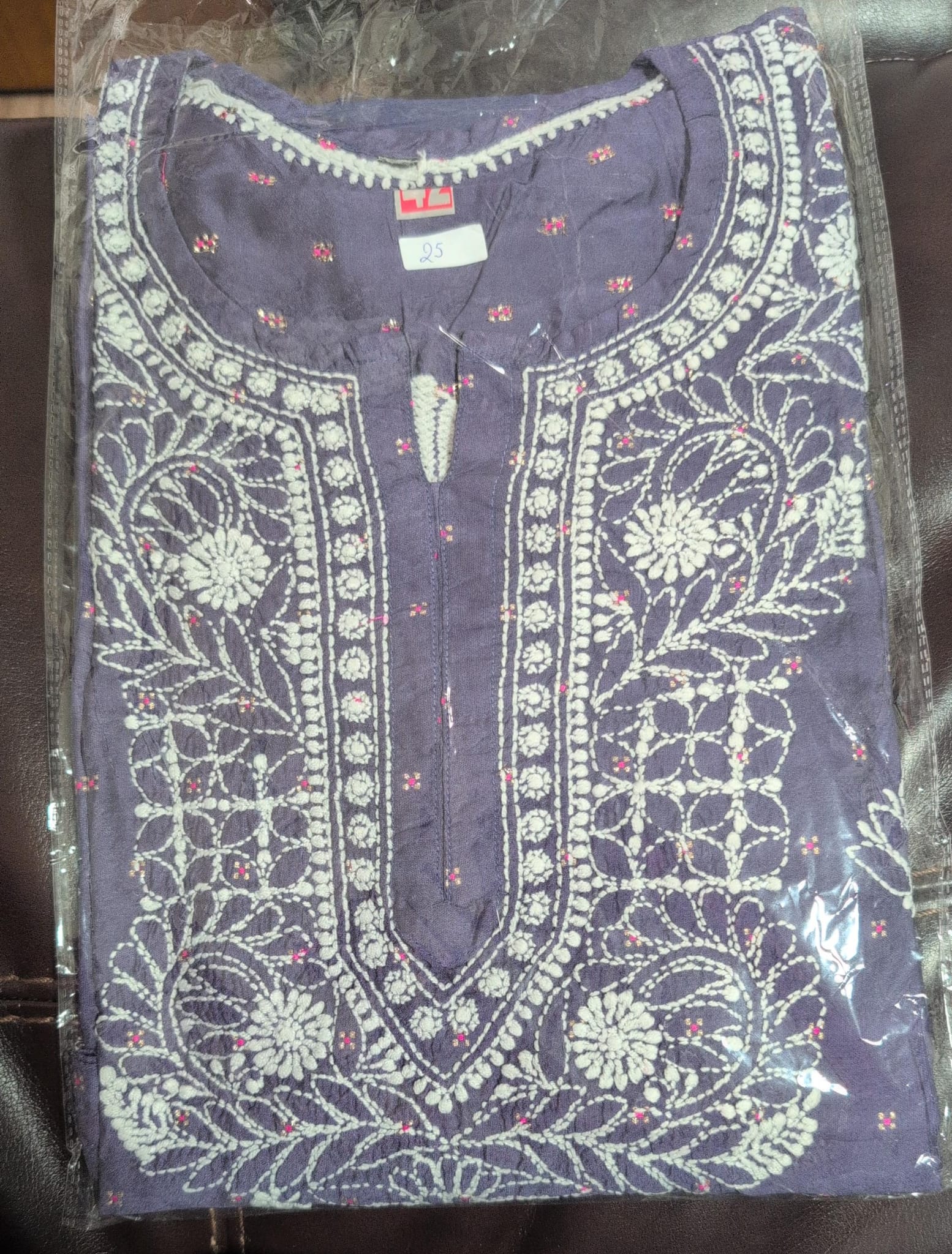 Chanderi kurti with shameez ( SOLD )