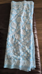 Blue Georgette Saree with heavy chinkari work