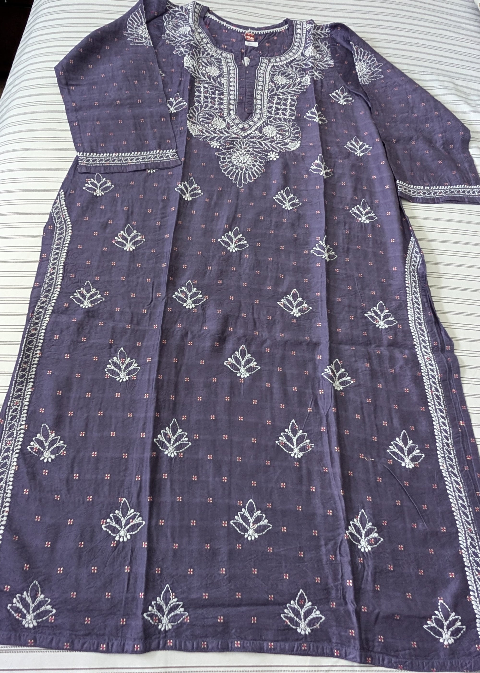 Chanderi kurti with shameez ( SOLD )