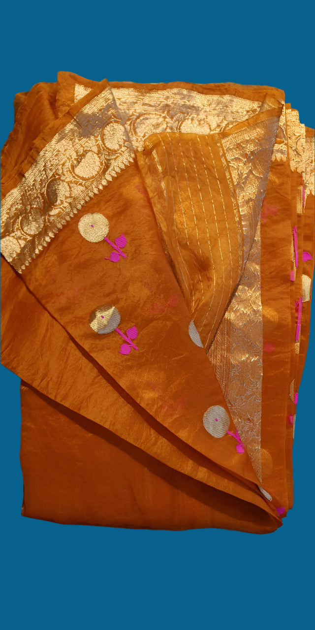 Orange Banarasi Saree (Pre-order)