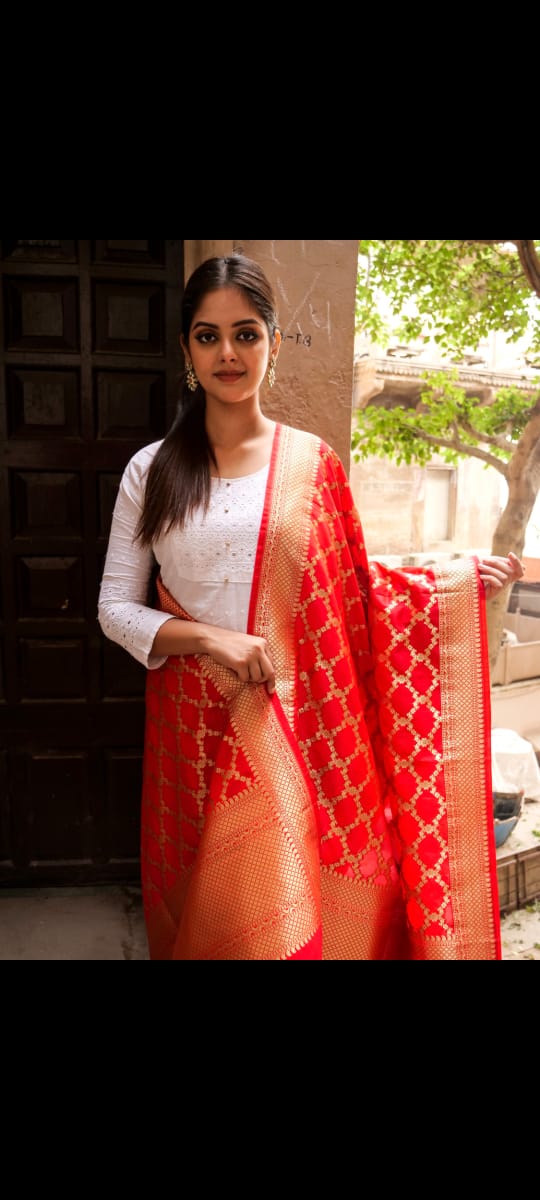 Semi Katan Banaras Duppattas (Pre-order)