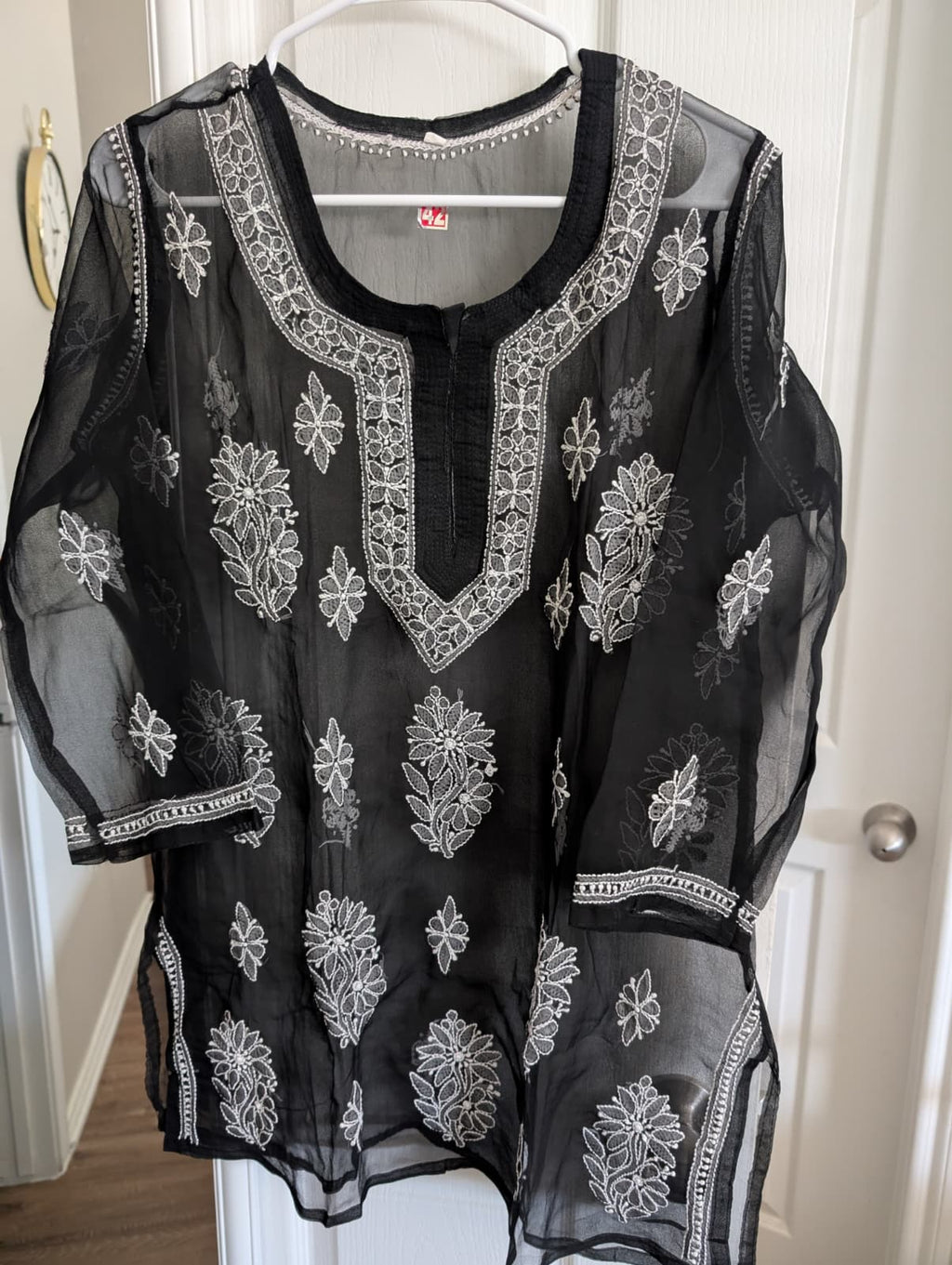 Georgette Chikankari Short Top L