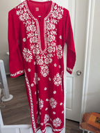 Modal Chikankari Long Kurtis in Vibrant Colors