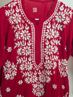 Modal Chikankari Long Kurtis in Vibrant Colors