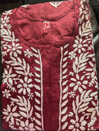 Modal Chikankari Long Kurtis in Vibrant Colors