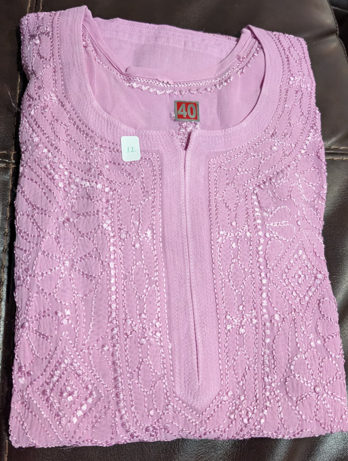 Viscose heavy-work short kurta with shameez