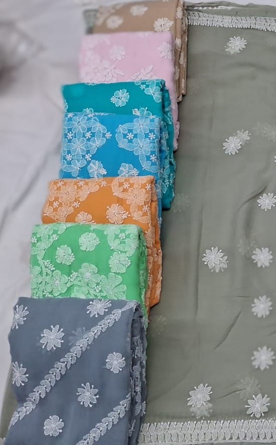 Chikankari butti sarees (Pre-order)
