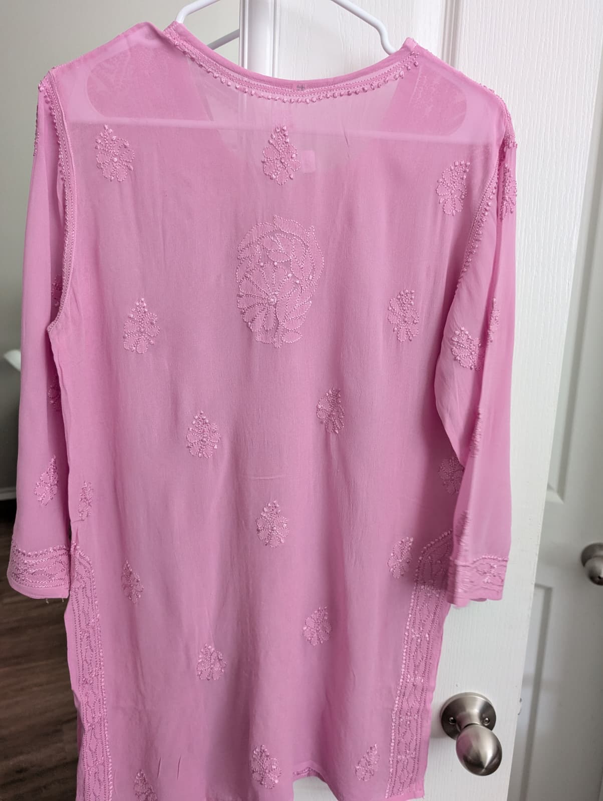 Viscose heavy-work short kurta with shameez
