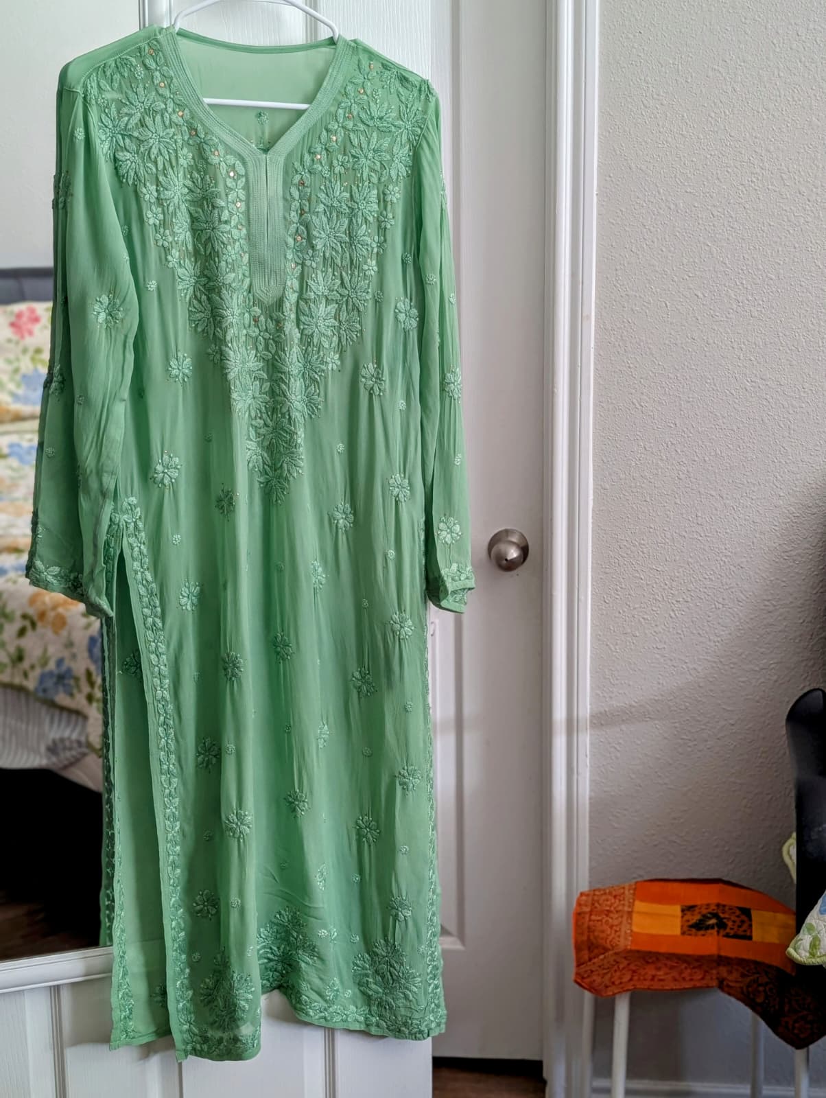 Viscose Beautiful Chikankari kurti with Shameez
