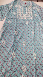 Printed Mul Cotton Chikankari Kurti