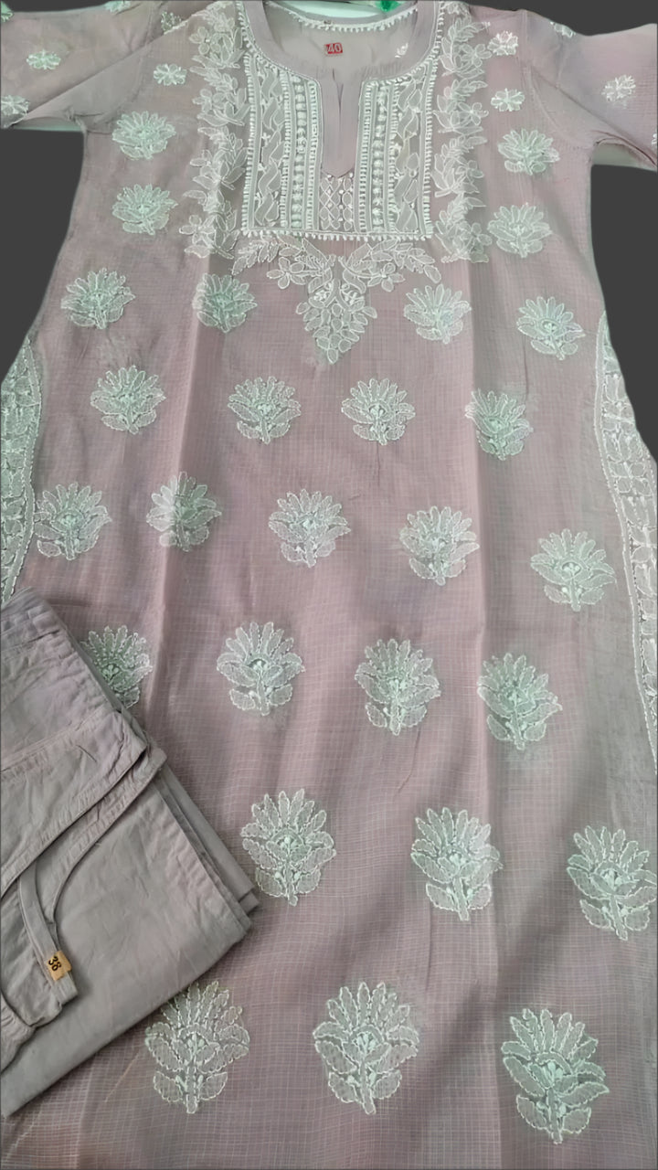 Kota Cotton Chikankari kurta with Shameez