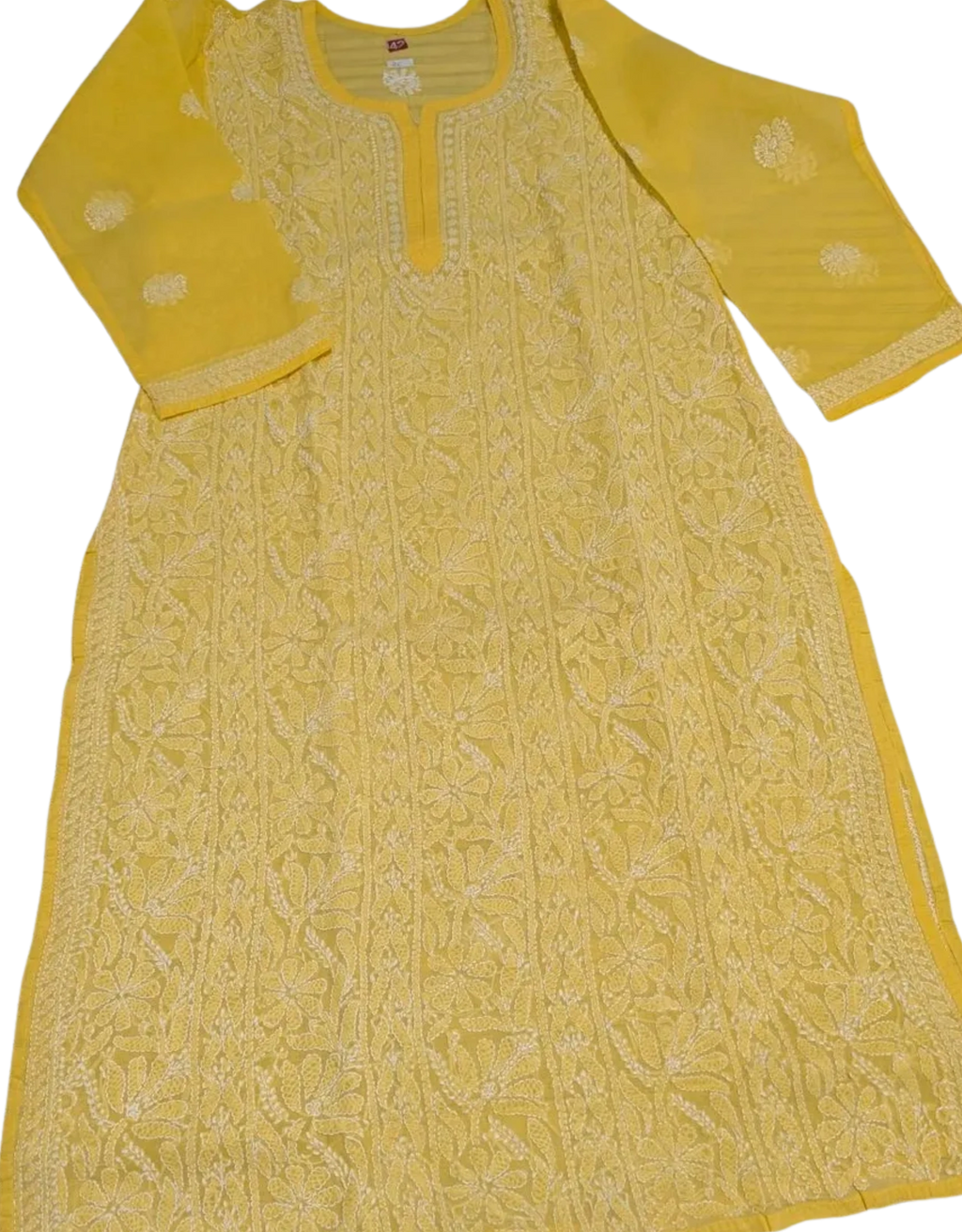 Jaaldaar Cotton Voile Chikankari Kurti