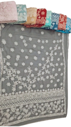 Floral Chikankari Sarees (Pre-order)