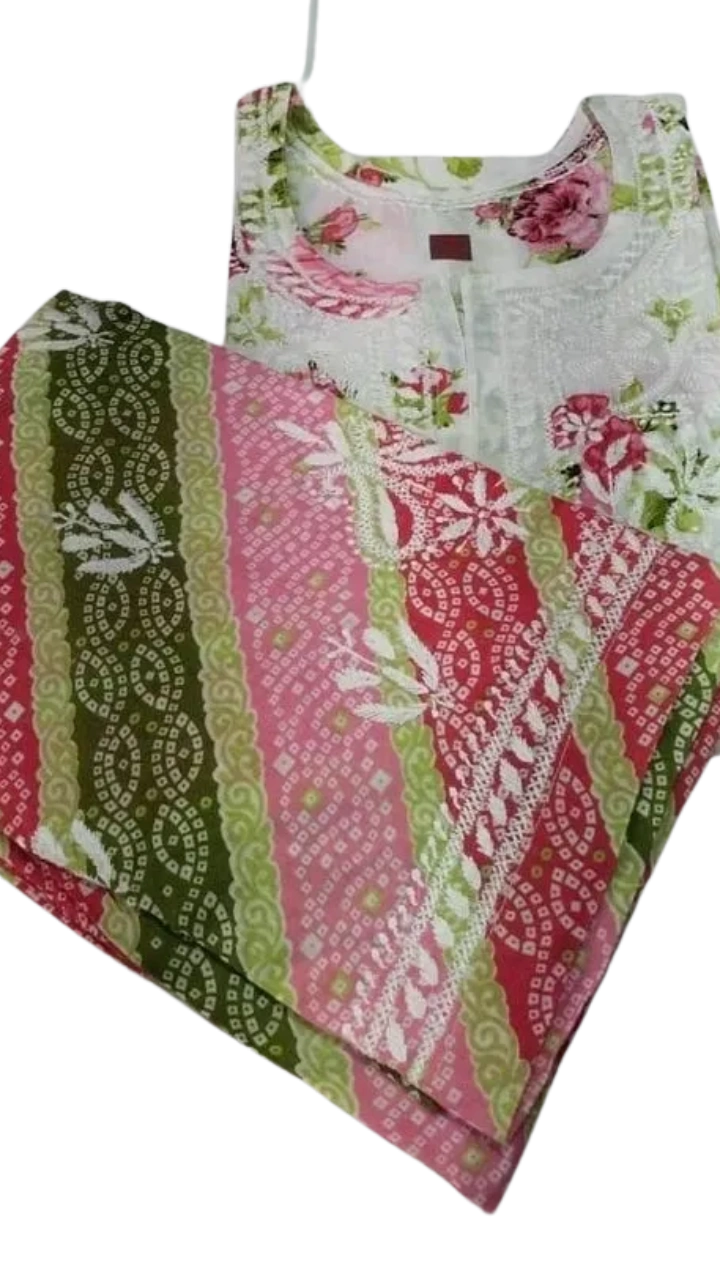 Printed kurti With Palazzo ( SOLD )