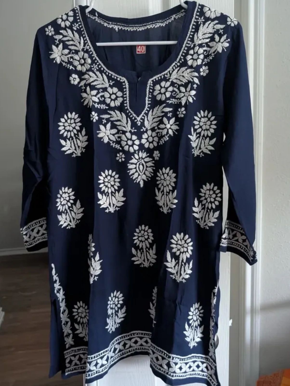 Modal Short Kurti Chikankari M