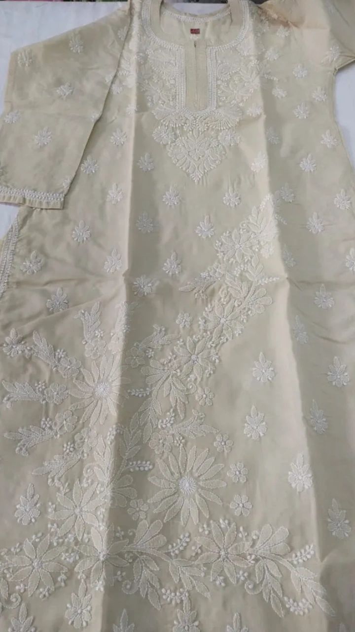 Cotton voile Chikankari Kurti