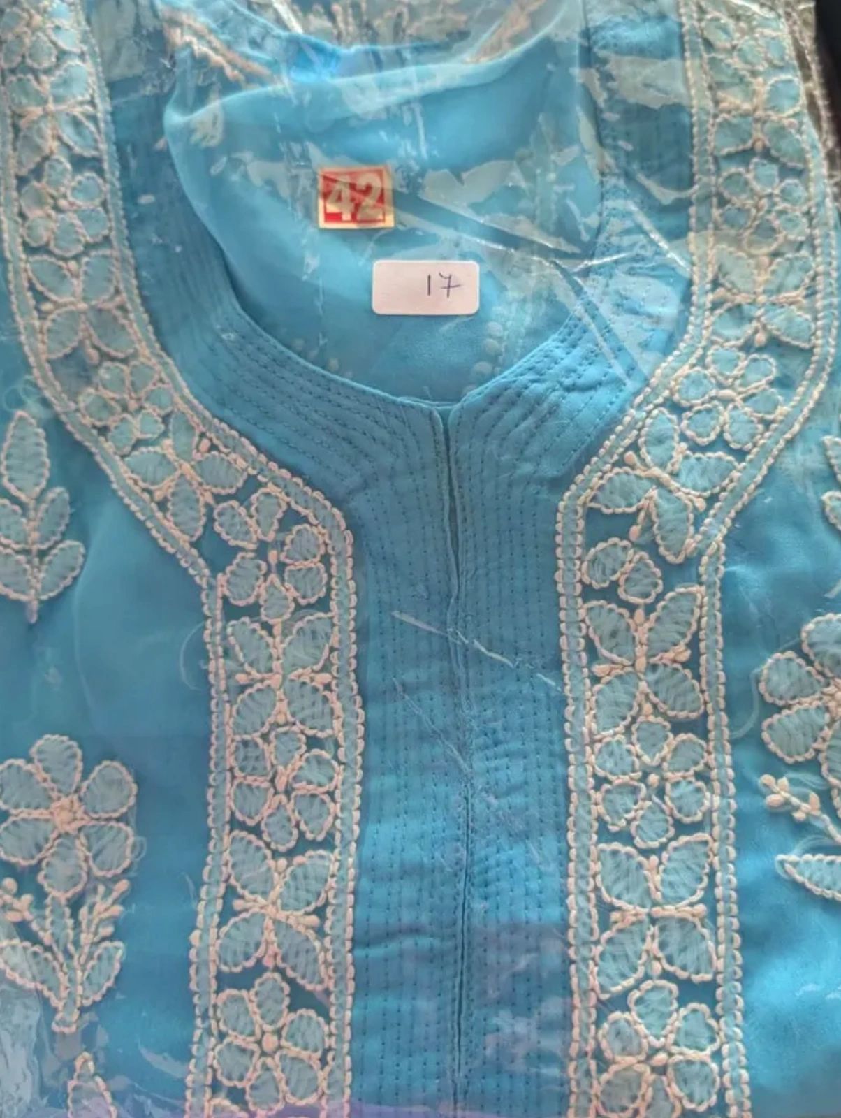 Georgette Chikankari Short Kurti L
