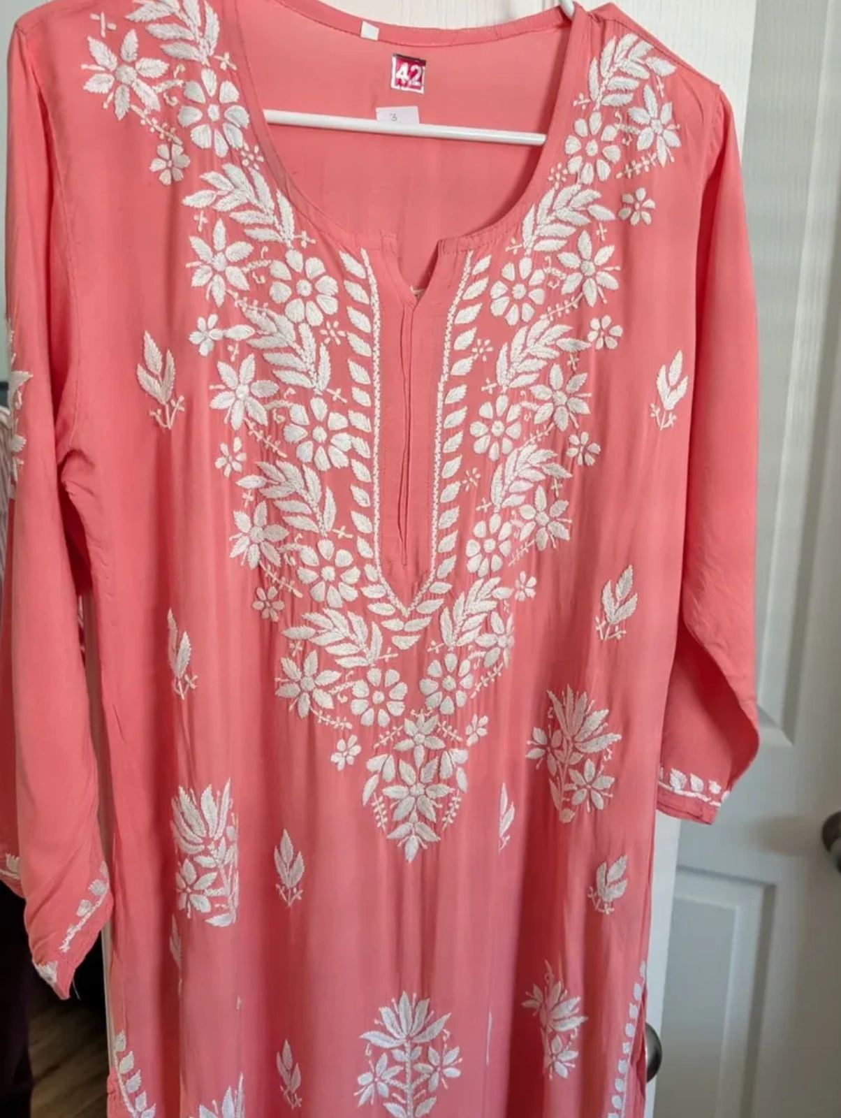 Modal Chikankari Long Kurtis in Vibrant Colors