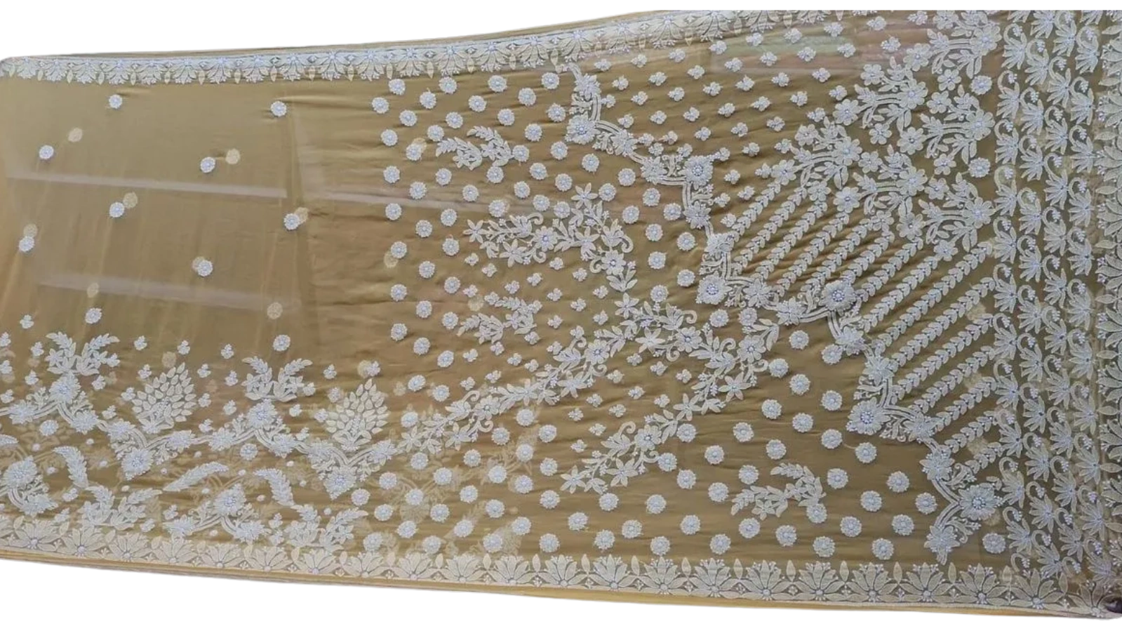 heavy work Chikankari Saree (Pre-order)