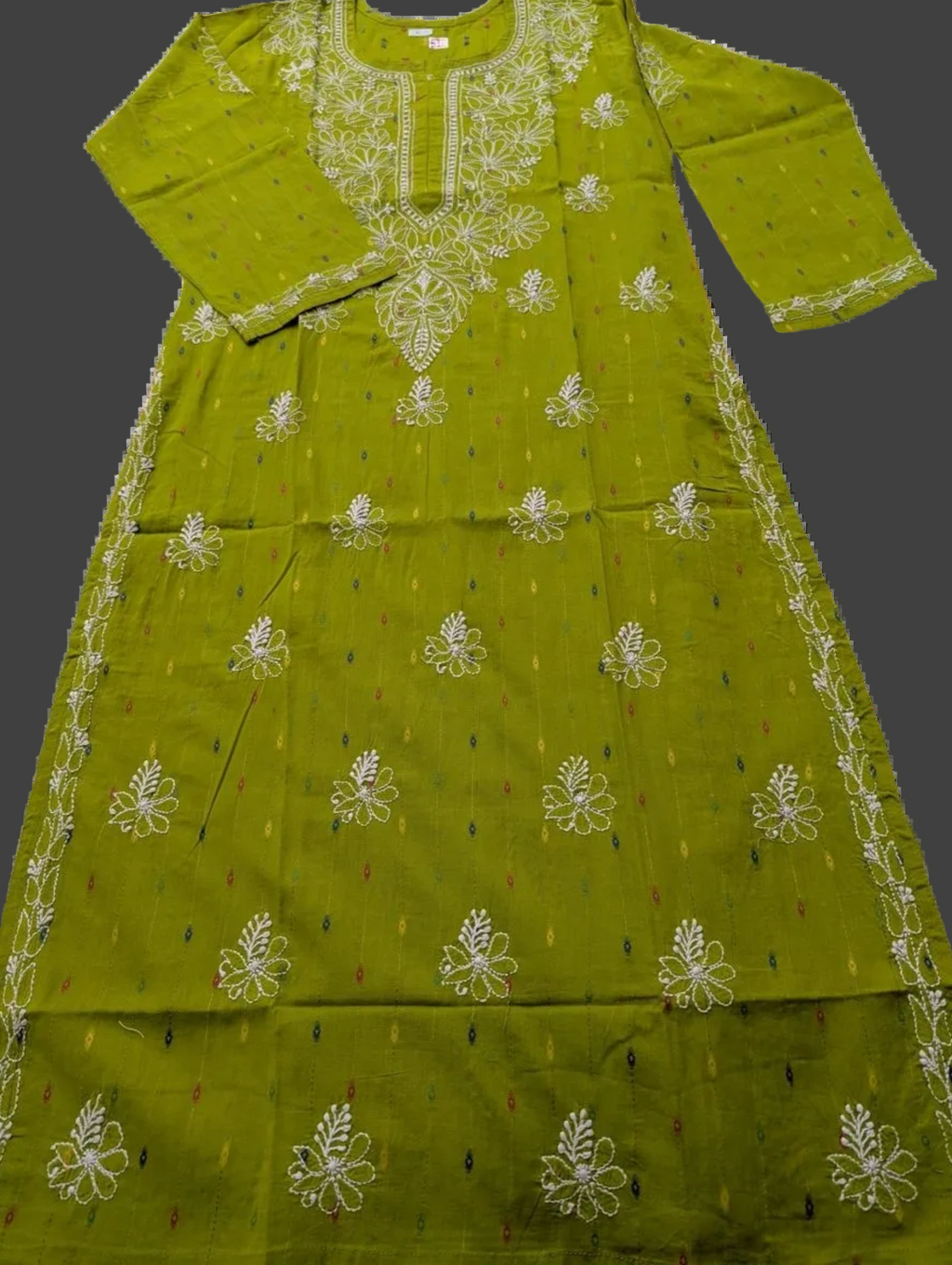 Cotton kurti with butti Chikakari Kurti