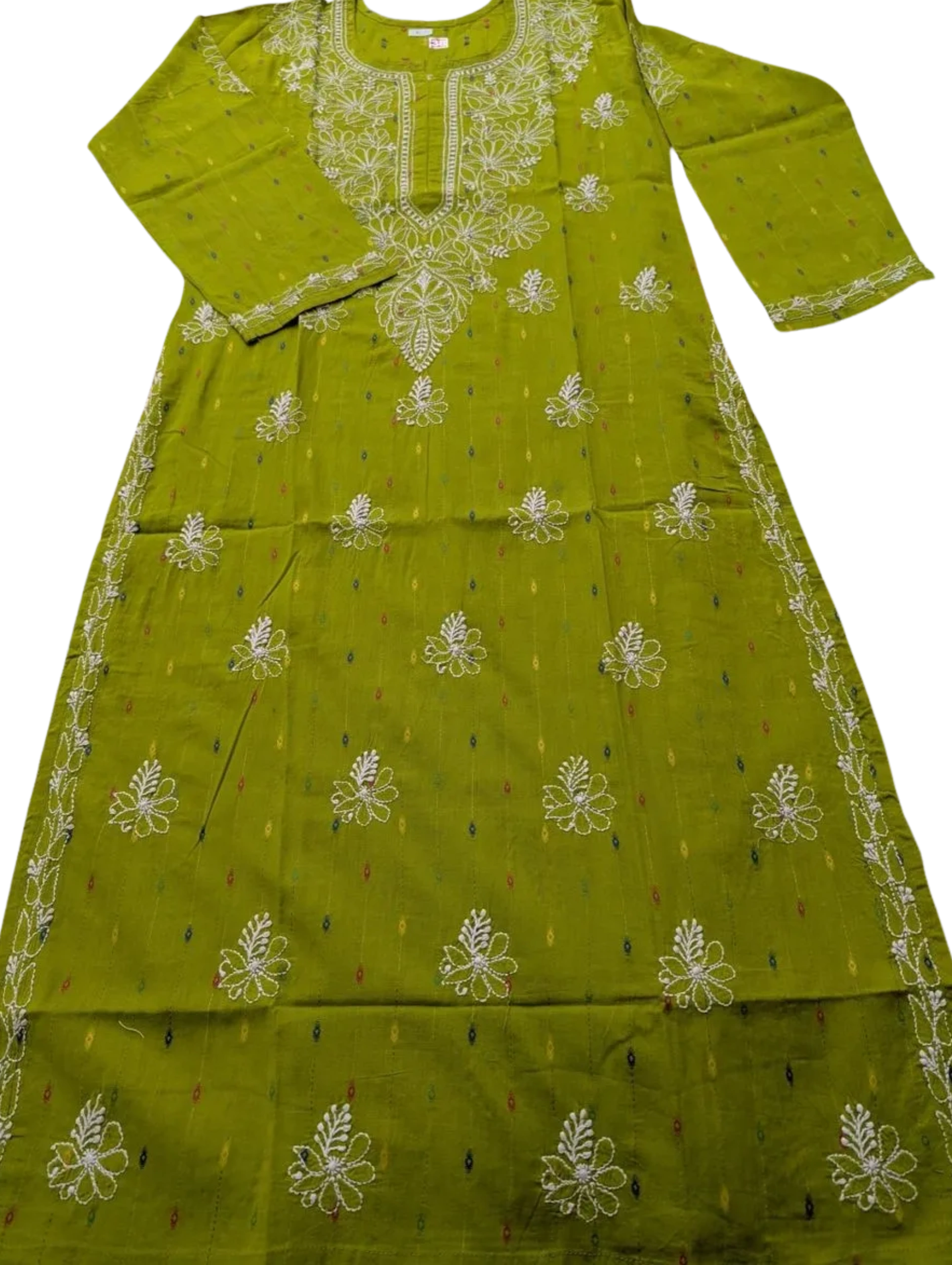 Cotton kurti with butti Chikakari Kurti