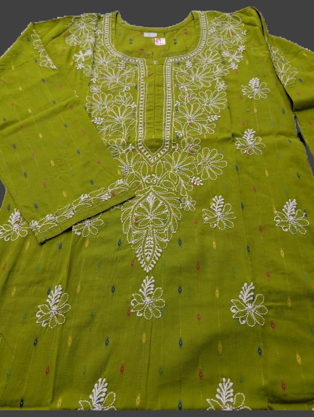 Cotton kurti with butti Chikakari Kurti
