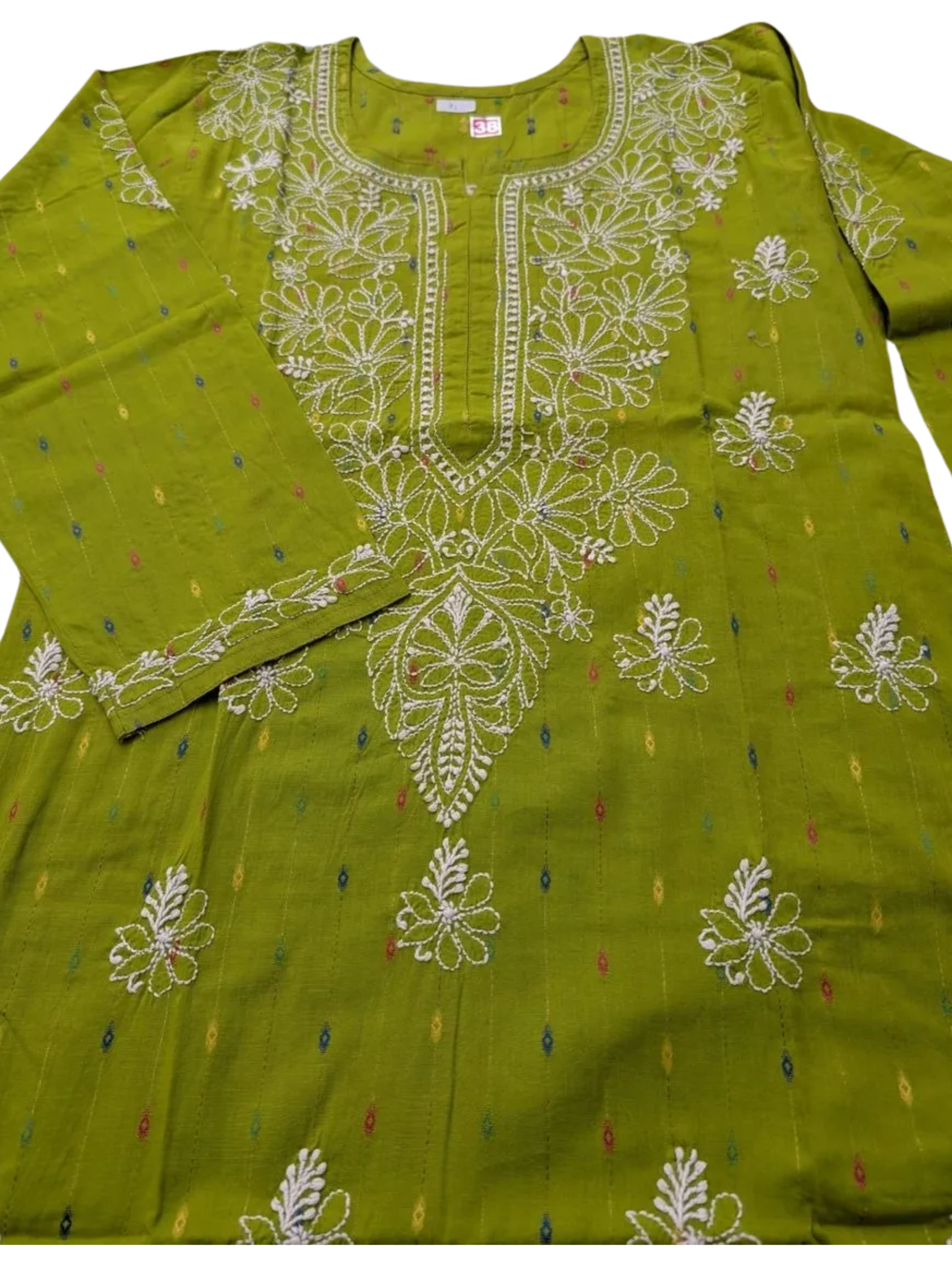 Cotton kurti with butti Chikakari Kurti