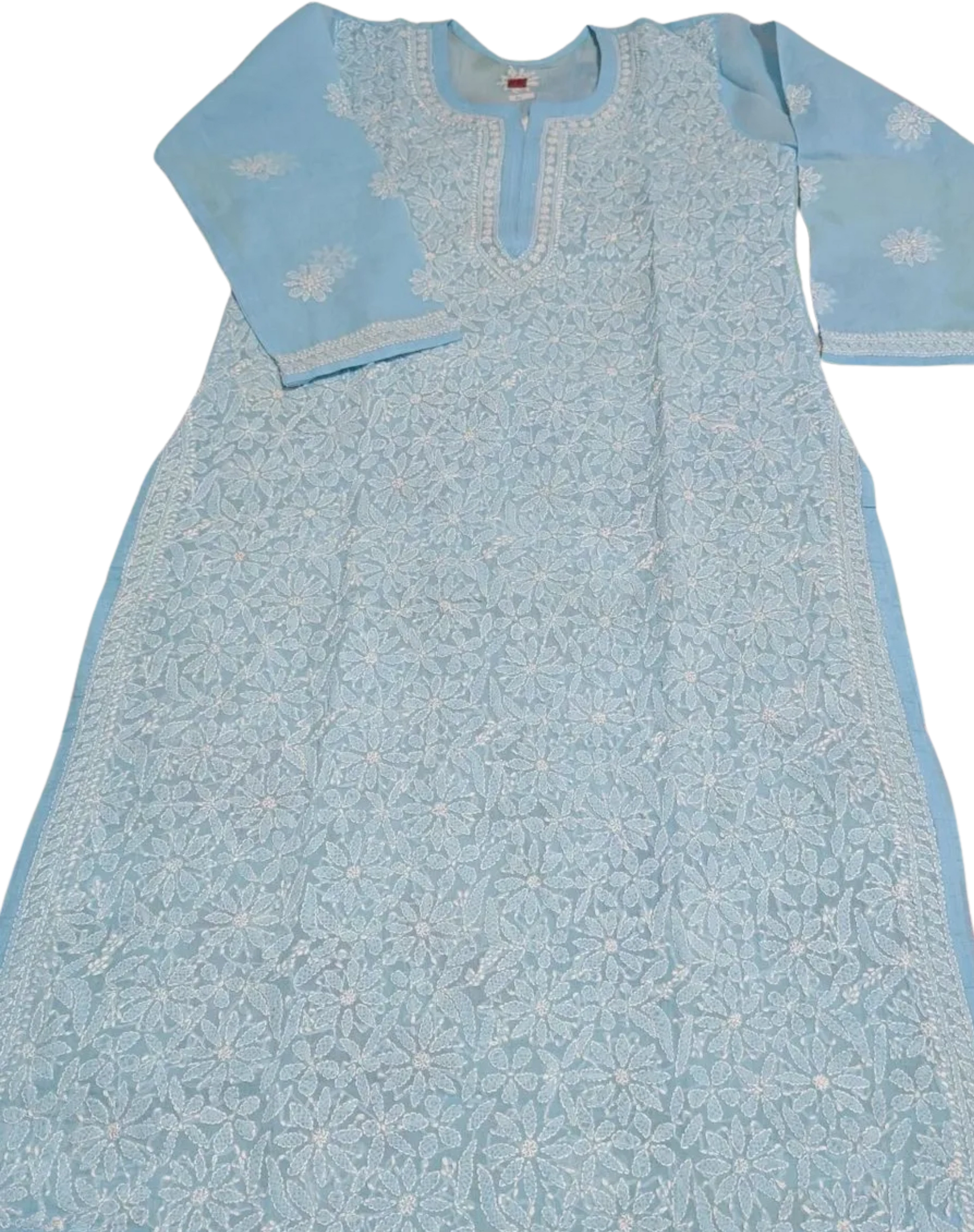 Jaaldaar Cotton Voile Chikankari Kurti