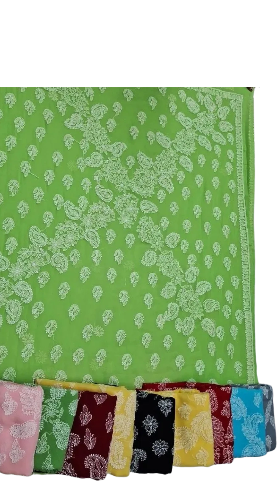 Colorful Chikankari Sarees (Pre-order)