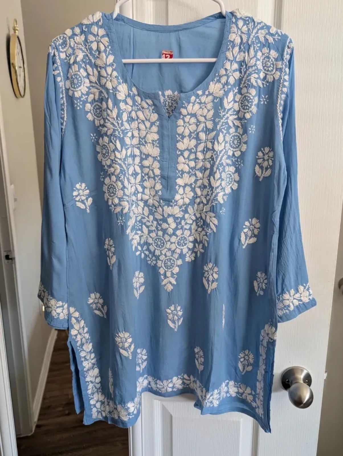 Modal Chikankari Short Top XL