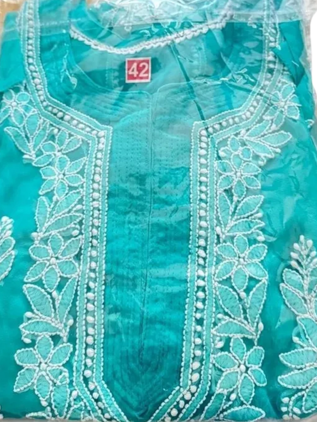Georgette Chikankari Short Top L