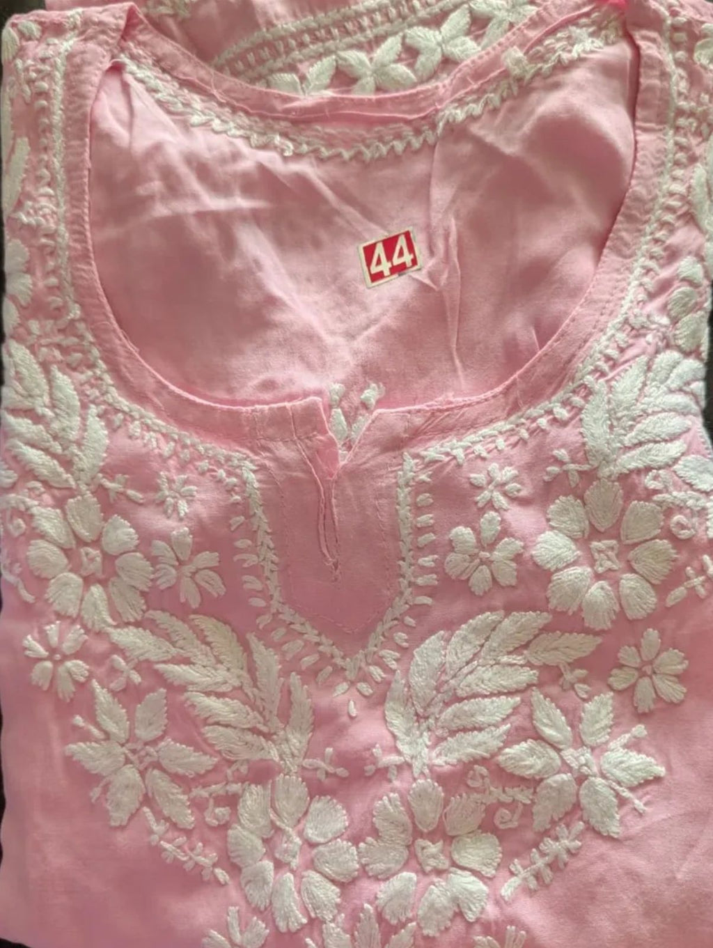 Modal Chikankari Short Top XL