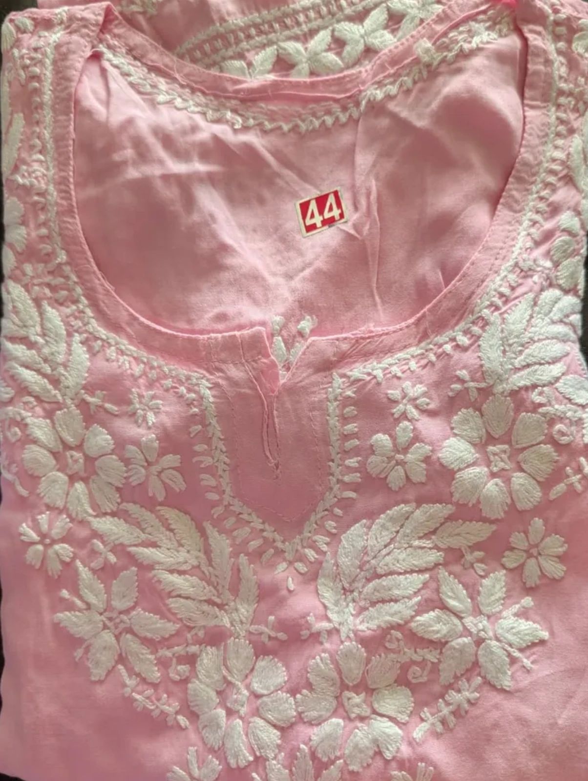 Modal Chikankari Short Top XL