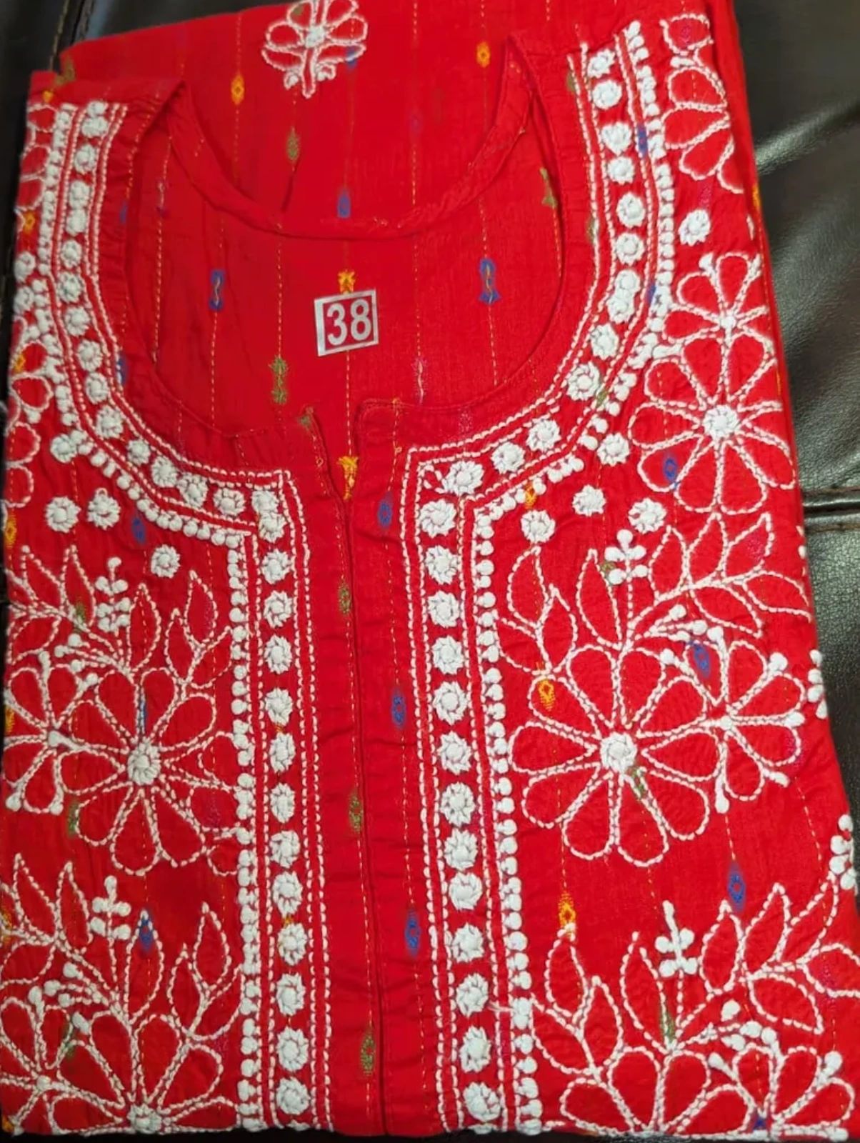 Cotton Multi Butti Mid-length Kurti