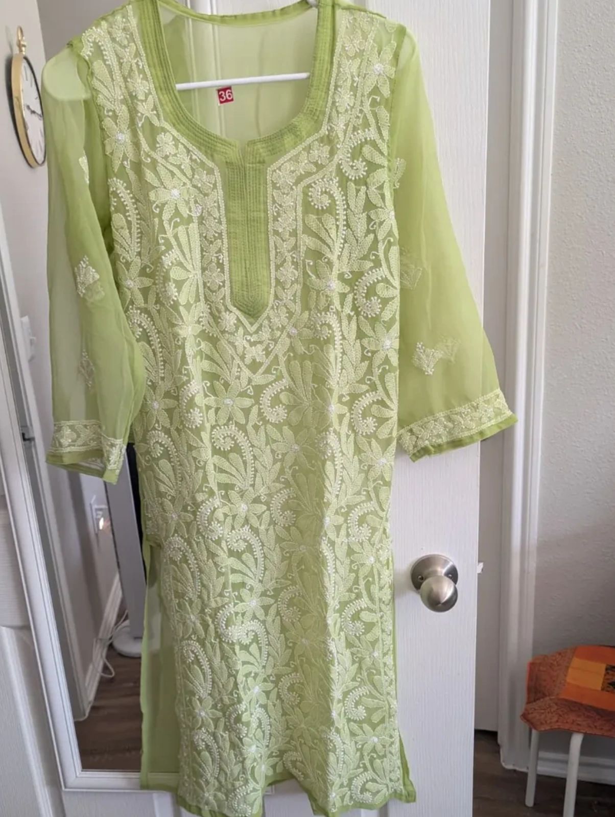 Georgette Chikankari Kurti with Shameez