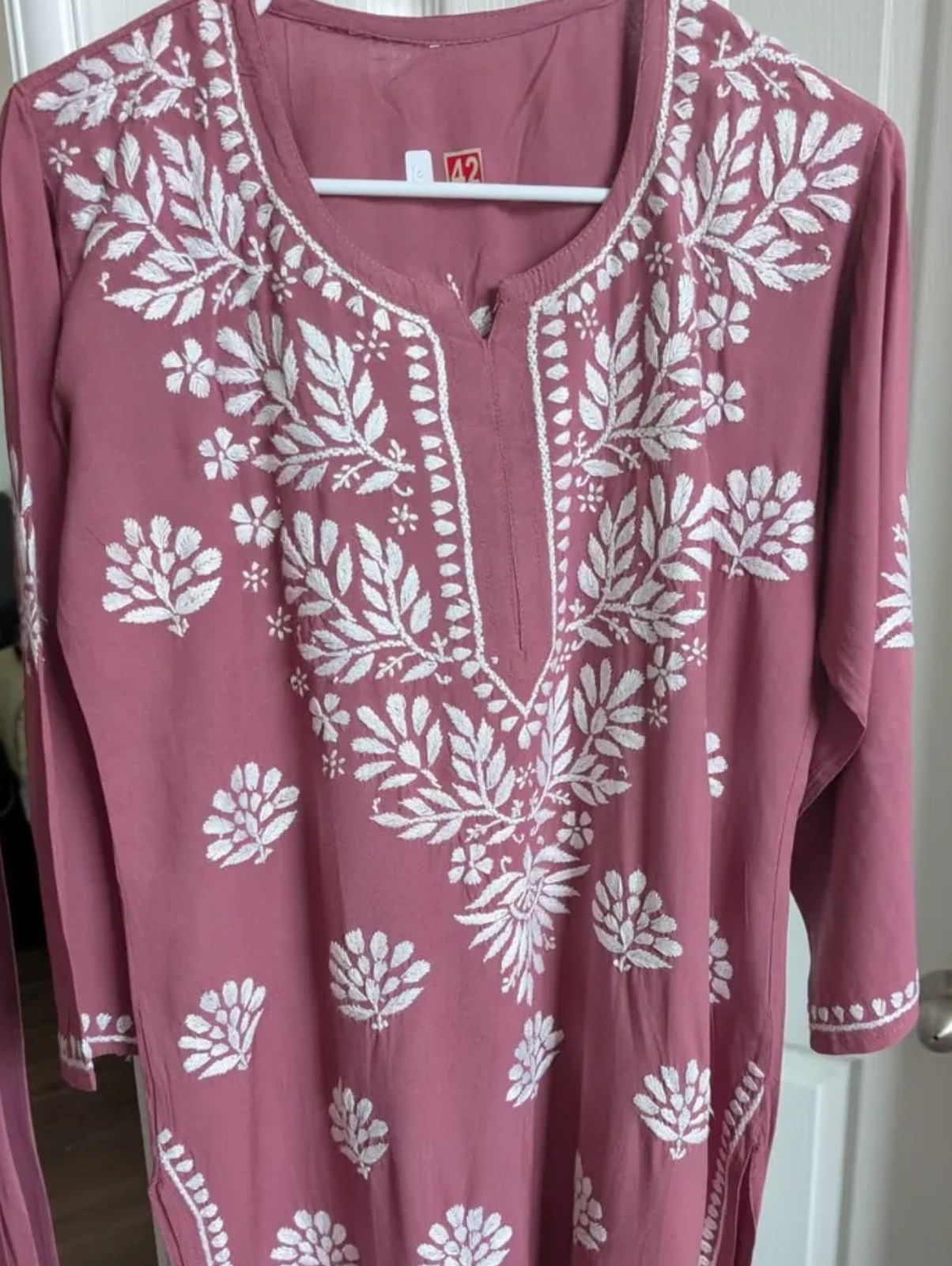 Rayon Chikankari Kurti with Palazzo